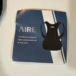 AIRE Posture Corrector Adjustable Back Support Brace Black Unisex Breathable